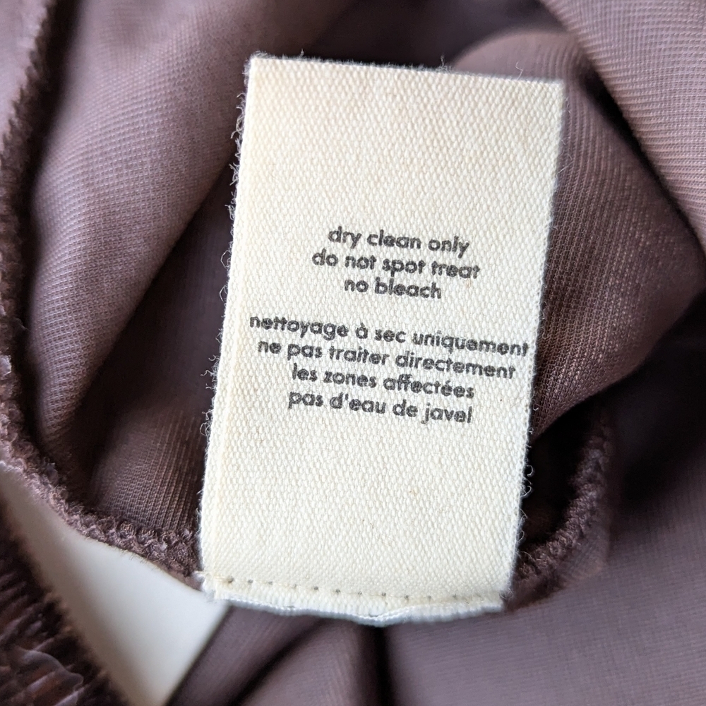 NWT Donni. The Velvet Simple Pant Espresso Brown Velvet Size XS Rayon Silk - Picture 7 of 8